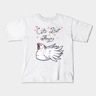 Cute But Angry (White tiel) Kids T-Shirt